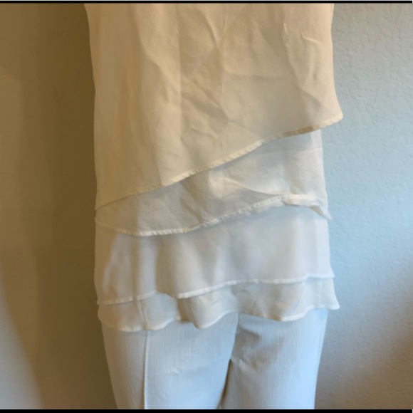 PESERICO White Cotton Silk Layered Top Sz IT42/US6 - Picture 5 of 11